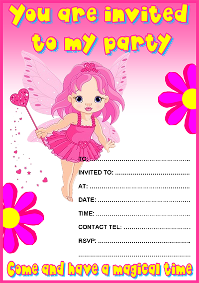Free Fairy Party Invitation 2